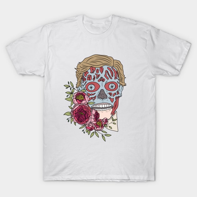 They Live Floral T-Shirt by CultHorrorClub